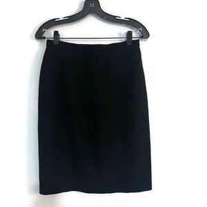 Thierry Mugler Paris Vintage Wool Black Pencil Skirt Size 40 Knee Length